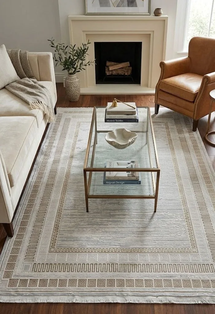 AGAH KF406 CREAM VIZON BORDÜRLÜ - Sultan Halı