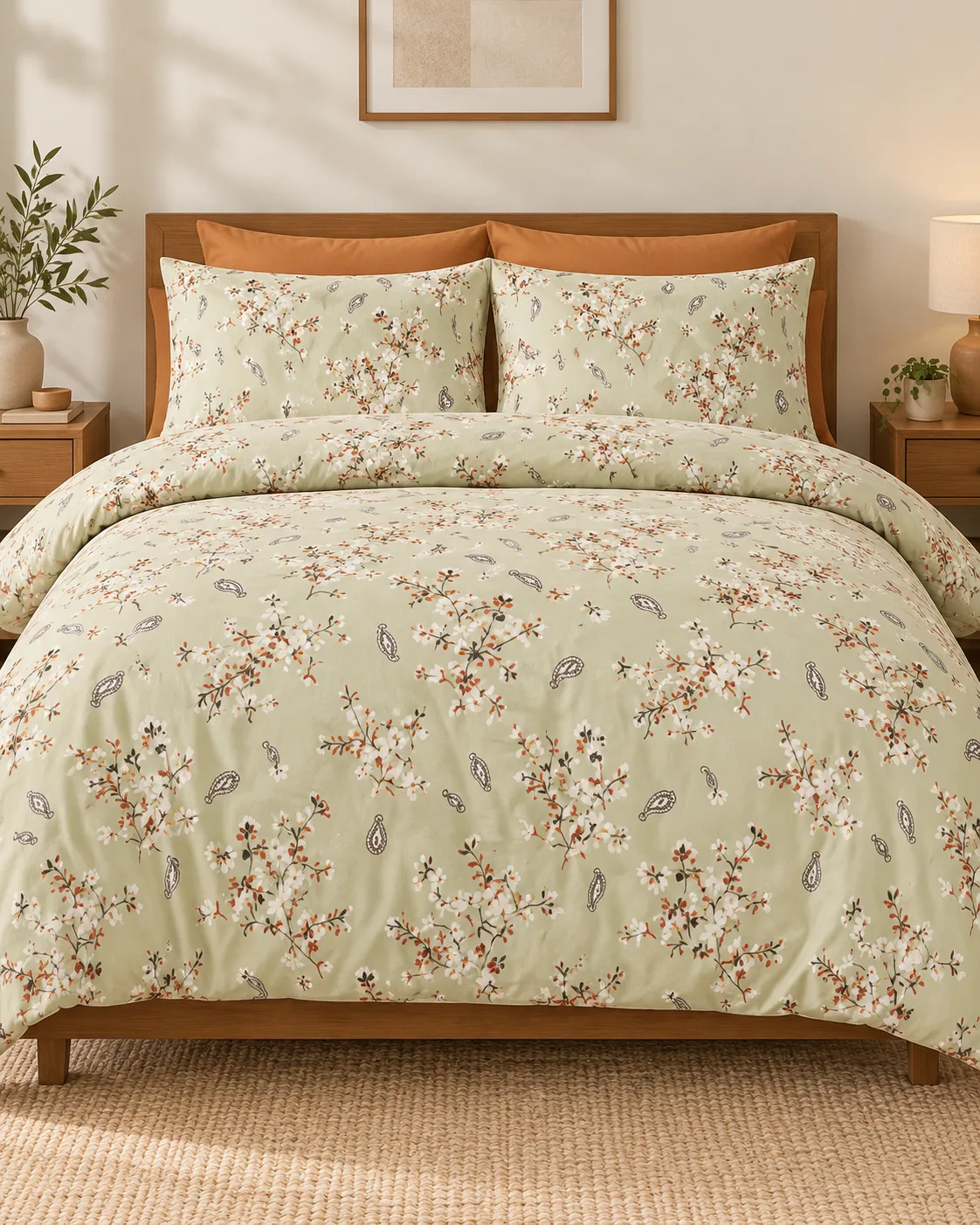 Çift Kişilik Desenli Yastıklı Nevresim Takımı HÇ15 200x220