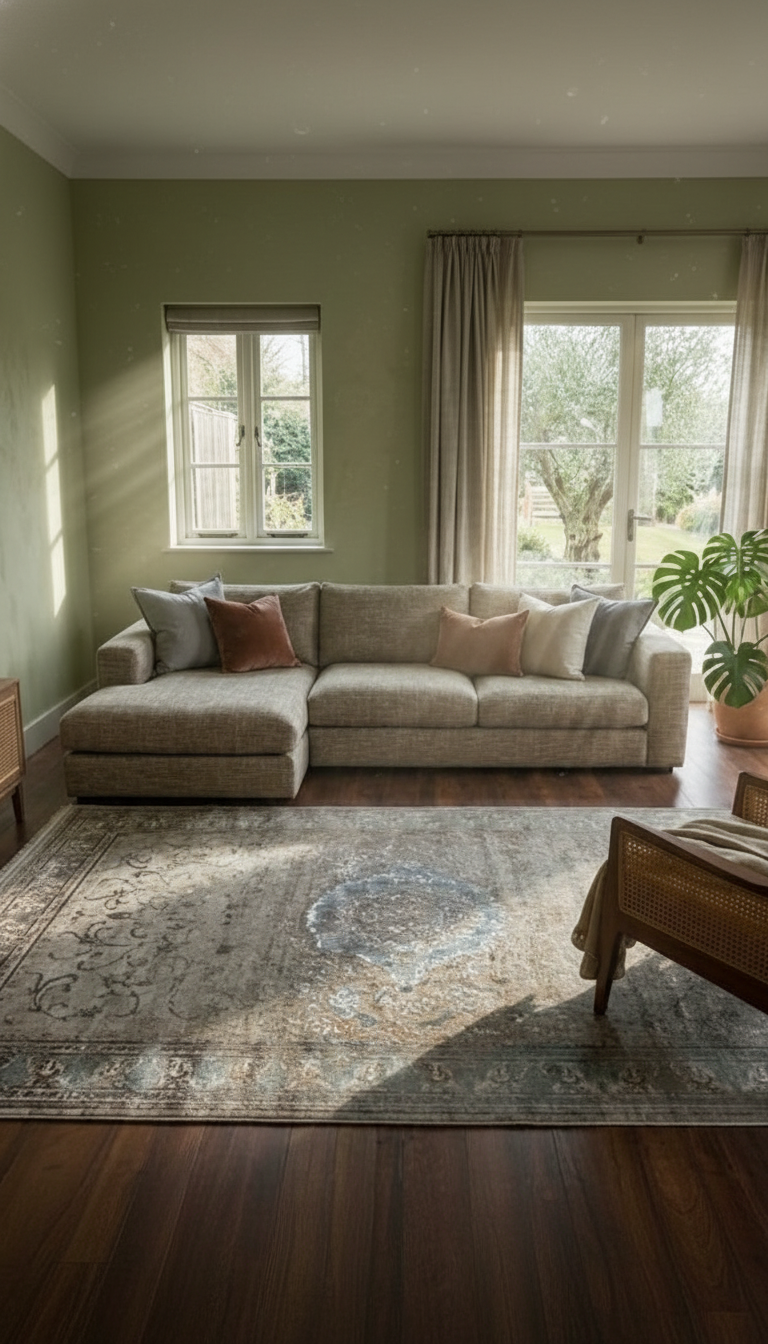 GOBLEN Series 710,000 Dustproof Cotton Backed A.Green A.Gray Carpet 9450