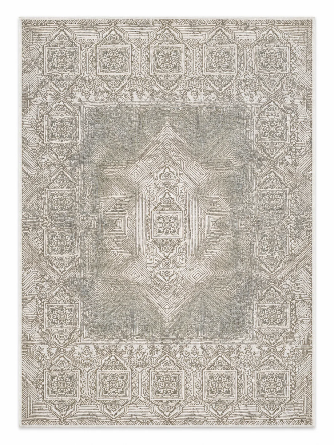 Irmak Serisi Vintage Halı 5670B Bej