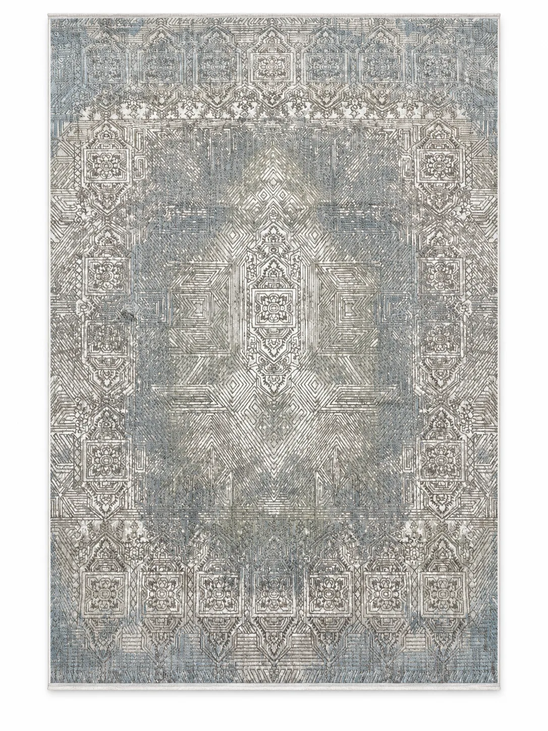 Irmak Serisi Vintage Halı 5670C Mavi